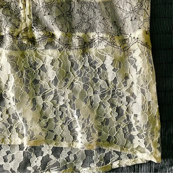 Anthropologie Sheer Mixed Lace Cami In Ivory Size S NWT - Picture 13 of 14